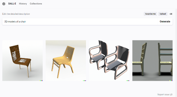 3D models of a chair